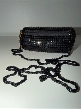 Vintage Y & S Black Mesh Metal XXSmall Mini Accessory Bag